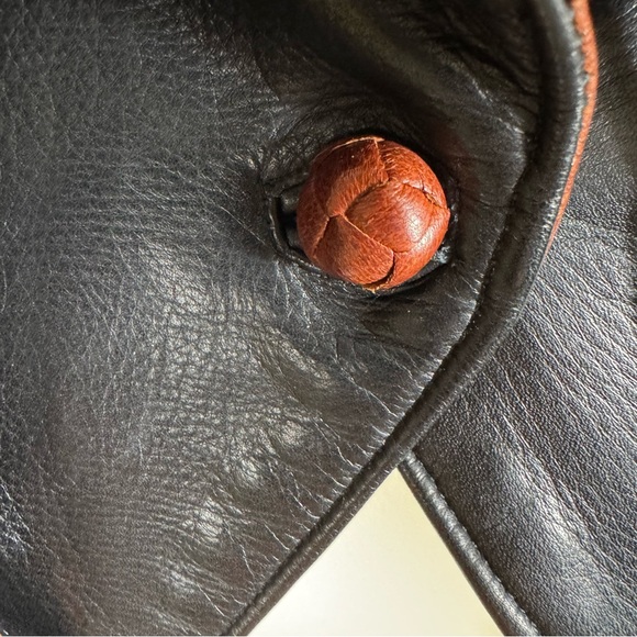 Vintage Arturo Handmade Cropped Fringed Leather Jacket Sz 10 Buttery Soft Black - Picture 6 of 10